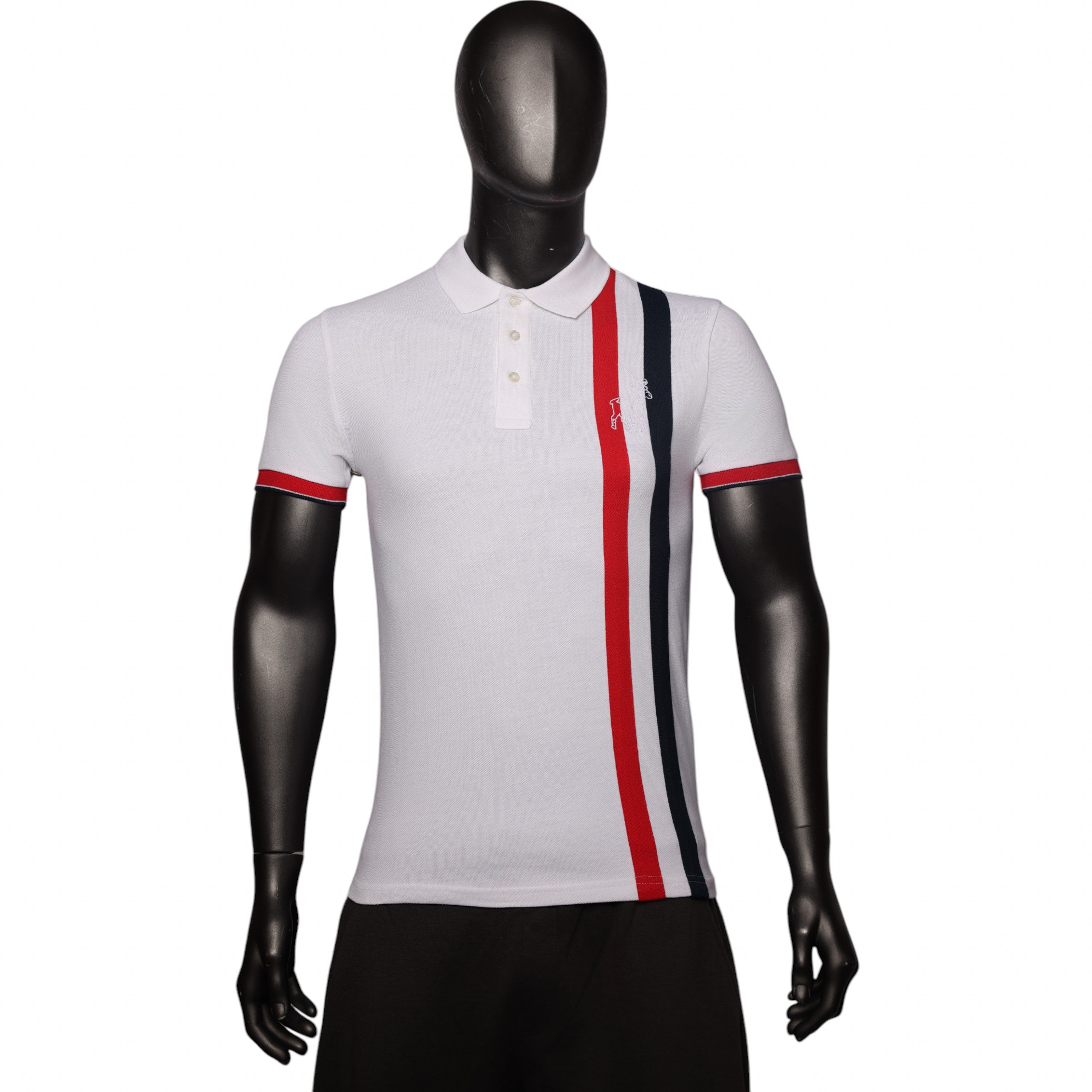 Polo Golfer Double Striped White